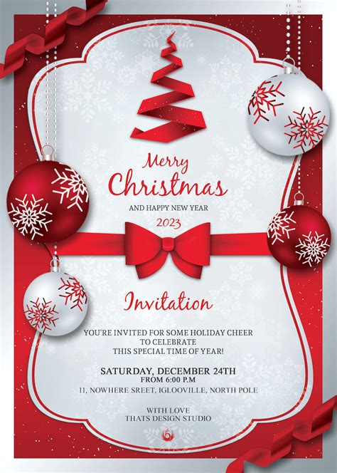 christmas eve invitation template free